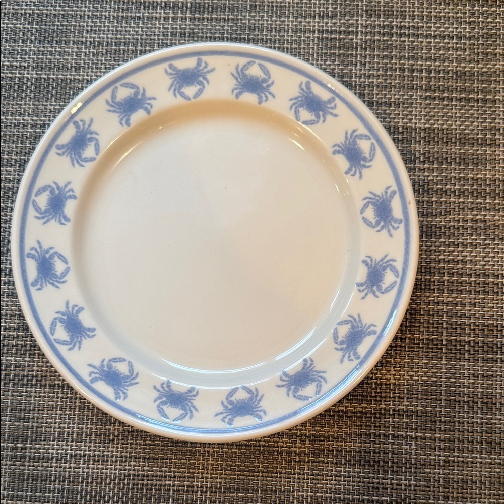 Set of 4 Gemware Coastal Blue Crab Salad Plates